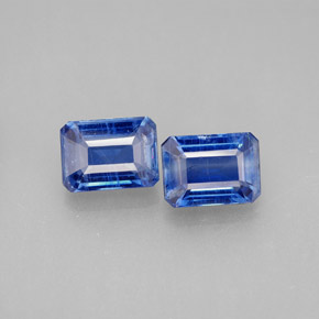Pedras preciosas de cianita azul natural de  ct, corte esmeralda, VS-SI