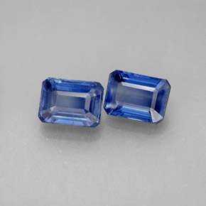 Pedras preciosas de cianita azul natural de  ct, corte esmeralda, VS-SI