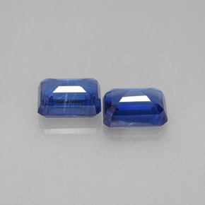 Pedras preciosas de cianita azul natural de  ct, corte esmeralda, VS-SI
