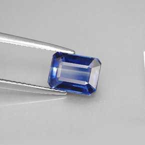 Cianita azul natural 2,07ct, corte esmeralda, VS-SI