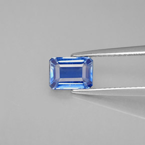Cianita azul natural 1,47ct, corte esmeralda, VS-SI