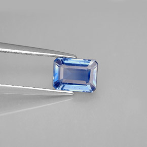 Cianita azul natural 1,47ct, corte esmeralda, VS-SI