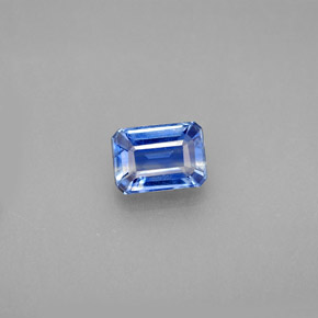 Cianita azul natural 1,28ct, corte esmeralda, VS-SI