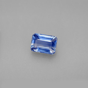 Cianita azul natural 1,28ct, corte esmeralda, VS-SI