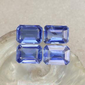 Pedras preciosas de cianita azul natural de 4,89 ct, corte esmeralda, VS-SI