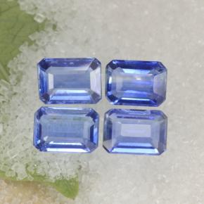 Pedras preciosas de cianita azul natural de 4,73 ct, corte esmeralda, VS-SI
