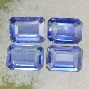 Pedras preciosas de cianita azul natural de 4,73 ct, corte esmeralda, VS-SI