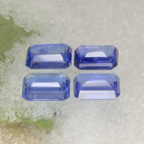 Pedras preciosas de cianita azul natural de 4,73 ct, corte esmeralda, VS-SI