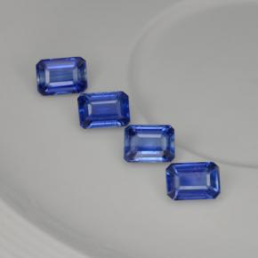 Pedras preciosas de cianita azul natural de 5,62 ct, corte esmeralda, VS-SI
