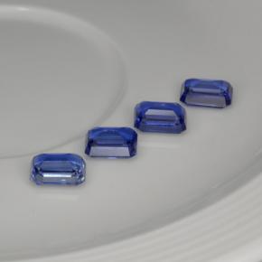 Pedras preciosas de cianita azul natural de 5,62 ct, corte esmeralda, VS-SI