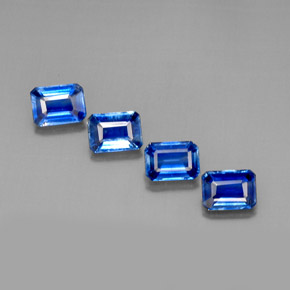 Pedras preciosas de cianita azul natural de  ct, corte esmeralda, VS-SI