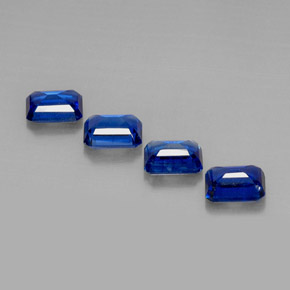 Pedras preciosas de cianita azul natural de  ct, corte esmeralda, VS-SI