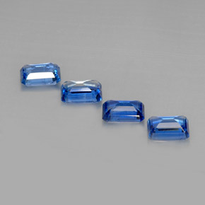 Pedras preciosas de cianita azul natural de  ct, corte esmeralda, VS-SI