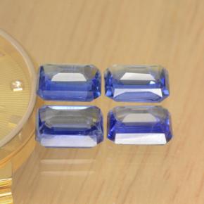Pedras preciosas de cianita azul natural de 4,90 ct, corte esmeralda, VS-SI