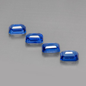 Pedras preciosas de cianita azul natural de  ct, corte esmeralda, VS-SI