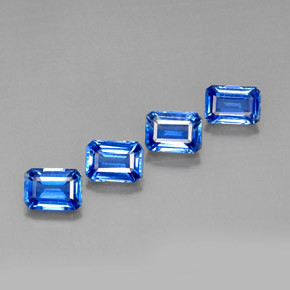 Pedras preciosas de cianita azul natural de  ct, corte esmeralda, VS-SI