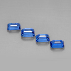 Pedras preciosas de cianita azul natural de  ct, corte esmeralda, VS-SI