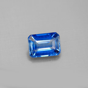 Cianita azul natural 1,09ct, corte esmeralda, VS-SI