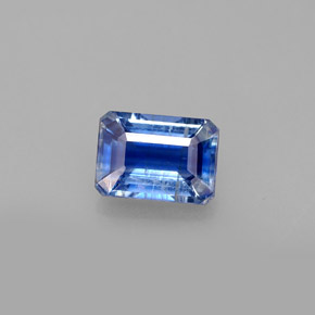 Cianita azul natural 1,26ct, corte esmeralda, VS-SI
