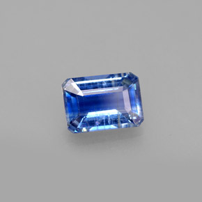 Cianita azul natural 1,26ct, corte esmeralda, VS-SI