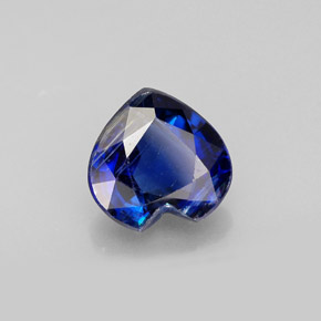 Cianita azul natural 1,96ct, formato de coração, VS-SI