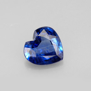 Cianita azul natural 1,70ct, formato de coração, VS-SI