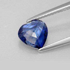 Cianita azul natural 1,70ct, formato de coração, VS-SI