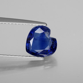 Cianita azul natural 1,84ct, formato de coração, SI