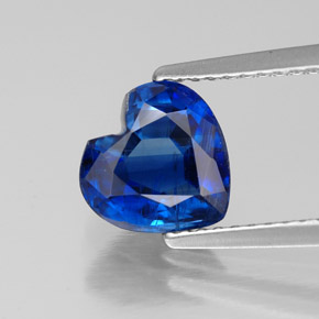 Cianita azul natural 2,30ct, formato de coração, VS-SI