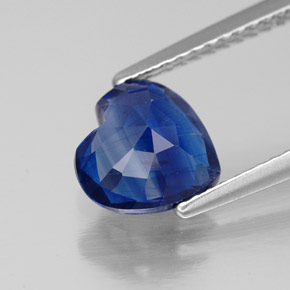 Cianita azul natural 2,30ct, formato de coração, VS-SI