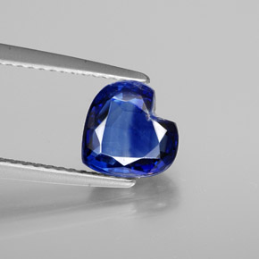 Cianita azul natural 2,08ct, formato de coração, SI