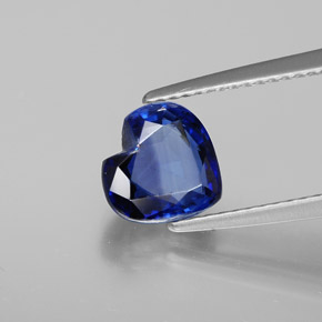 Cianita azul natural 2,08ct, formato de coração, SI