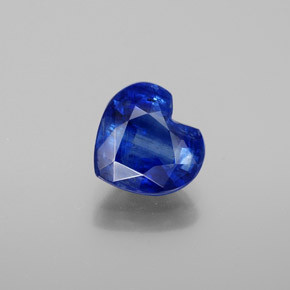 Cianita azul natural 1,95ct, formato de coração, SI
