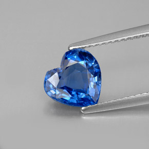 Cianita azul natural 1,84ct, formato de coração, VS
