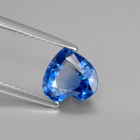 Cianita azul natural 1,84ct, formato de coração, VS