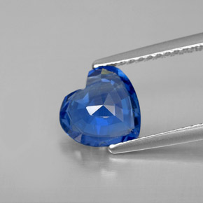 Cianita azul natural 1,84ct, formato de coração, VS