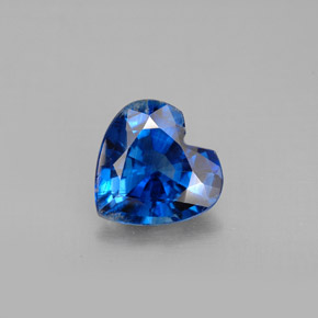 Cianita azul natural 1,73ct, formato de coração, VS