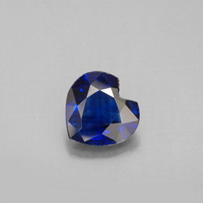 Cianita azul natural 1,69ct, formato de coração, VS-SI