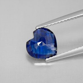 Cianita azul natural 1,69ct, formato de coração, VS-SI