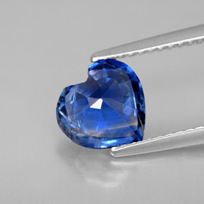 Cianita azul natural 1,90ct, formato de coração, VS-SI