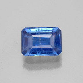 Cianita azul natural 1,36ct, corte esmeralda, SI