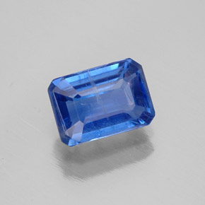 Cianita azul natural 1,36ct, corte esmeralda, SI