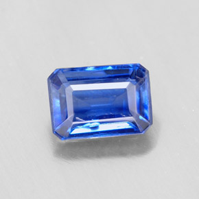 Cianita azul natural 1,29ct, corte esmeralda, VS