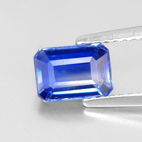 Cianita azul natural 1,34ct, corte esmeralda, VS