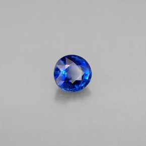 Cianita azul natural 0,71ct, corte redondo, SI