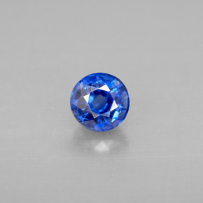 Cianita azul natural 0,87ct, corte redondo, SI
