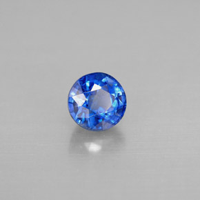 Cianita azul natural 0,87ct, corte redondo, SI