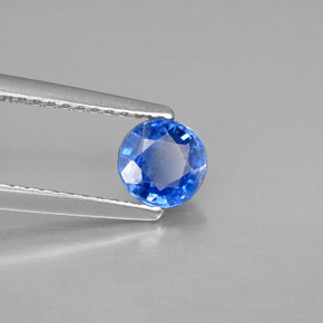 Cianita azul natural 0,69ct, corte redondo, SI
