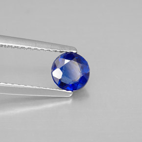 Cianita azul natural 0,73ct, corte redondo, SI