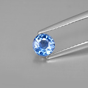 Cianita azul natural 0,61ct, corte redondo, SI